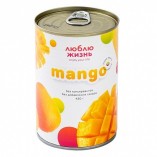 Люблю Жизнь пюре манго без сахара, 430 гр