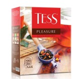 Tess черный чай Pleasure, 100 пакетиков