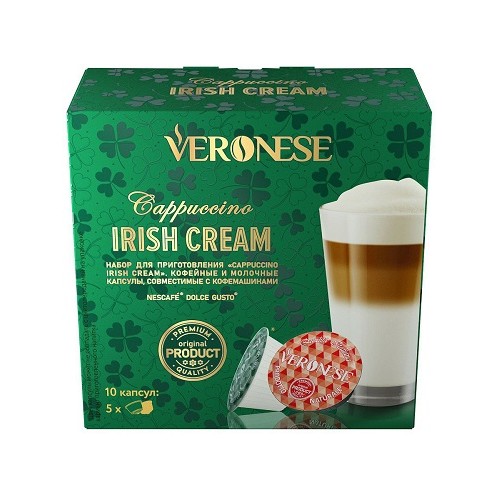 Veronese Cappuccino Irish Cream, для Dolce Gusto, 10 шт, уценка