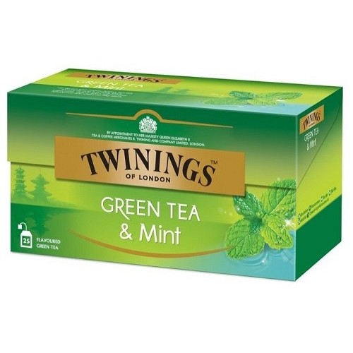 Twinings чай зеленый с мятой, 25 пакетиков