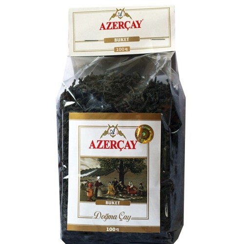 Азерчай чай черный Букет, прозрачная упаковка, 100 гр.