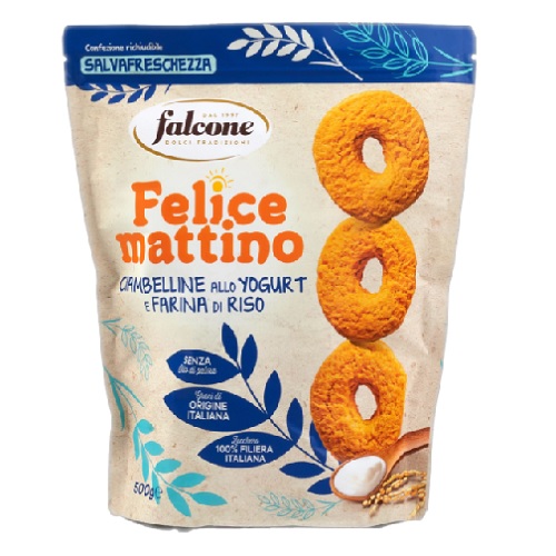 Falcone печенье сдобное с йогуртом Felice Mattino, 500 гр