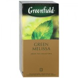 Greenfield чай зеленый Green Melissa, 25 пакетиков