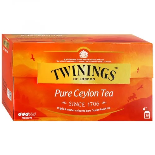 Twinings чай черный Цейлон, 25 пакетиков