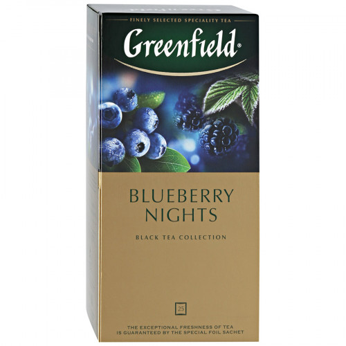 Greenfield чай черный Blueberry Nights, 25 пакетиков