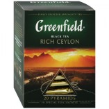 Greenfield чай черный Rich Ceylon, 20 пирамидок