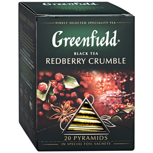 Greenfield чай черный Redberry Crumble, 20 пирамидок
