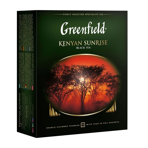 Greenfield черный чай Kenyan Sunrise, 100 пакетиков