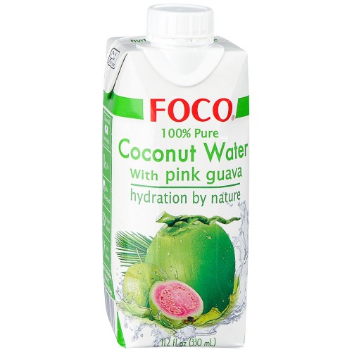 Foco кокосовая вода с соком розовой гуавы, 330 мл