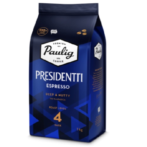 Paulig Presidentti Espresso, зерно, 1000 гр