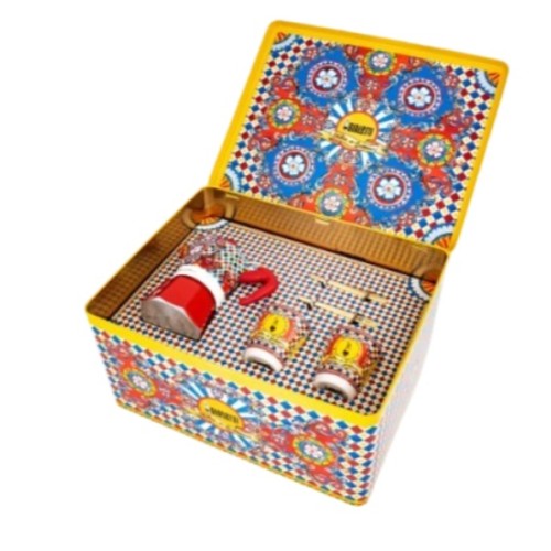 Bialetti набор D&G гейзерная кофеварка на 2 порции, 2 чашки, 2 мешалка