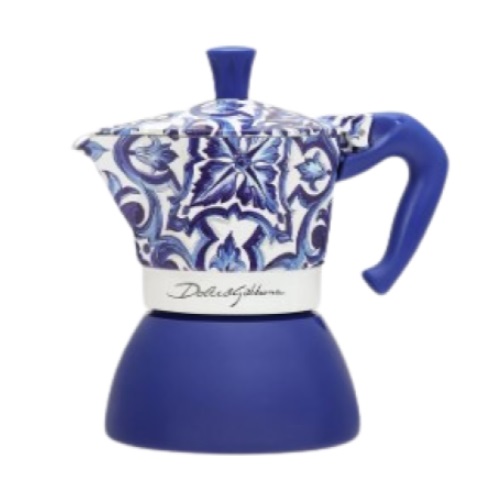 Bialetti Moka Induction D&G гейзерная кофеварка на 4 порции, синяя