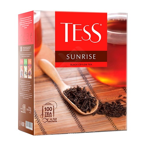 Tess черный чай Sunrise, 100 пакетиков