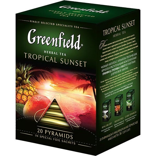 Greenfield чай травяной Tropical Sunset, 20 пирамидок