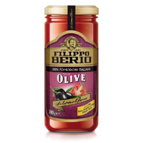 Filippo Berio томатный соус с оливками, 340 гр