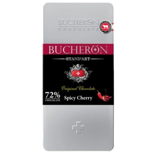 Bucheron шоколад горький c вишней и перцем, ж/б, 100 гр