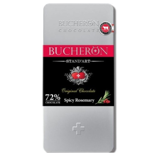 Bucheron шоколад горький c розмарином и розовым перцем, ж/б, 100 гр
