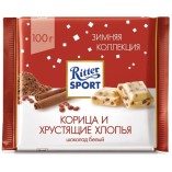 Ritter Sport шоколад белый с корицей и хлопьями, 100 гр