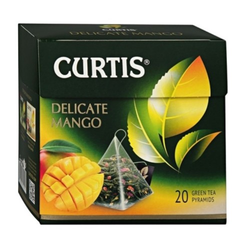 Curtis чай зеленый Delicate Mango, 20 пирамидок