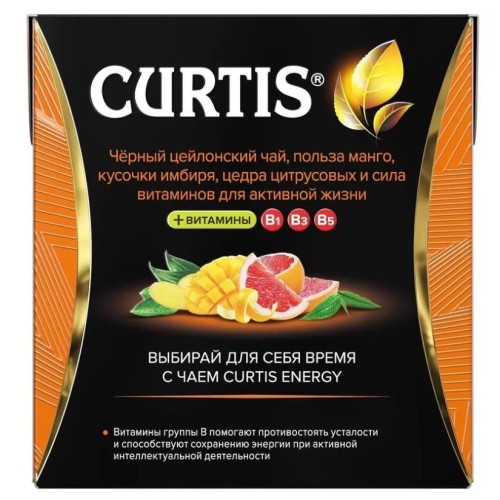 Curtis чай черный Energy Tea, 15 пирамидок