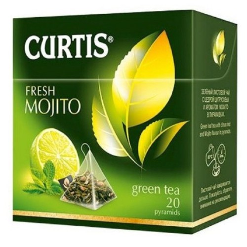 Curtis чай зеленый Fresh Mojito, 20 пирамидок