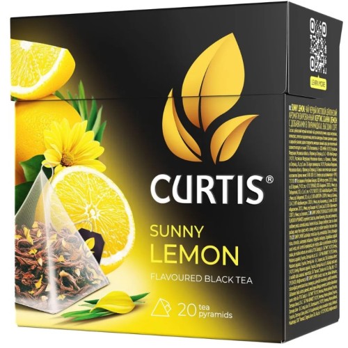 Curtis чай черный Sunny Lemon, 20 пирамидок