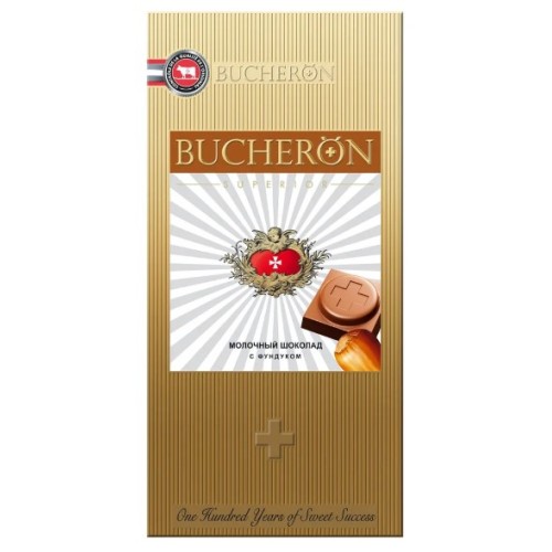 Bucheron Superior шоколад молочный с фундуком, 100 гр