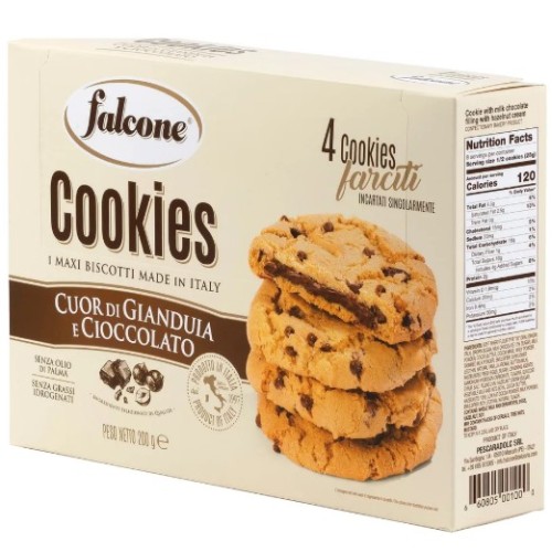 Falcone печенье сахарное Cookies с ореховым кремом, 200 гр