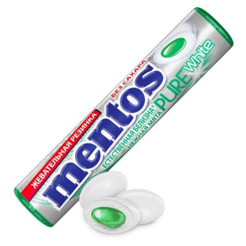 Mentos жевательная резинка Нежная мята, 15,5 гр