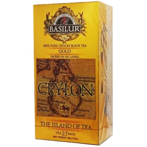 Basilur черный чай Остров Gold, 25 пакетиков