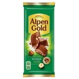 Alpen Gold шоколад молочный Фундук, 80 гр