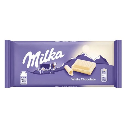 Milka шоколад белый, 100 гр