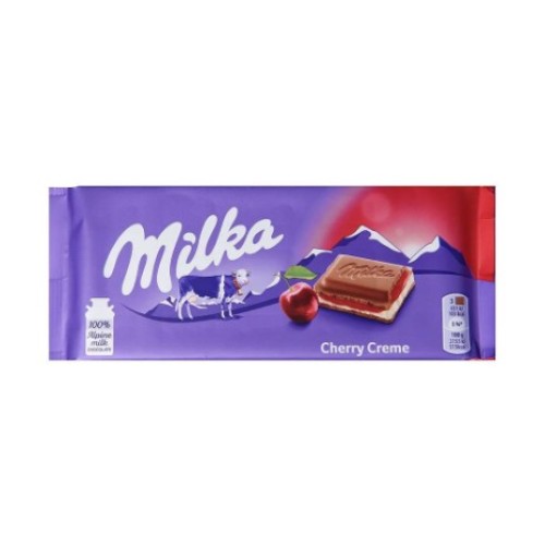 Milka шоколад молочный Вишня, 100 гр