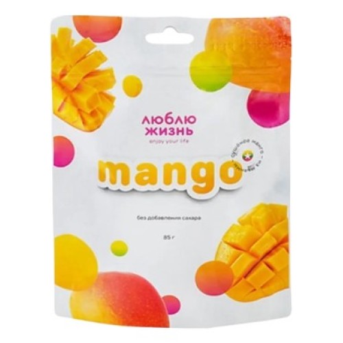 Люблю жизнь манго высушенный, 85 гр