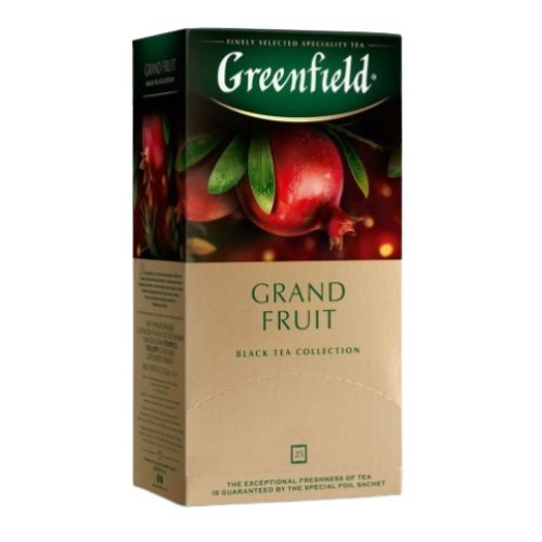 Greenfield чай черный с гранатом Grand Fruit, 25 пакетиков