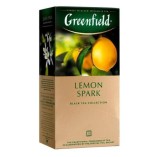 Greenfield чай черный с лимоном Lemon Spark, 25 пакетиков
