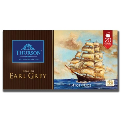 Thurson чай черный Earl Grey, 20 пакетиков