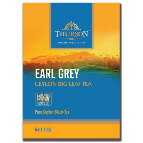 Thurson чай черный Earl Grey с ароматом бергамота, 100 гр
