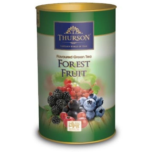 Thurson чай зеленый Forest Fruits с ароматом лесных ягод, ж/б, 100 гр