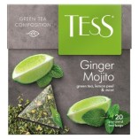 Tess чай зеленый Ginger Mojito, 20 пирамидок