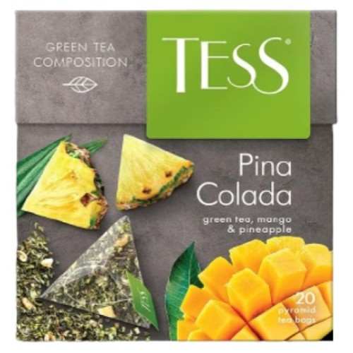 Tess чай зеленый Pina Colada, 20 пирамидок