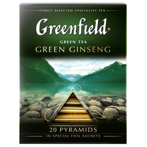Greenfield чай зеленый Green Ginseng, 20 пирамидок