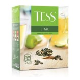 Tess чай зеленый Lime, 100 пакетиков