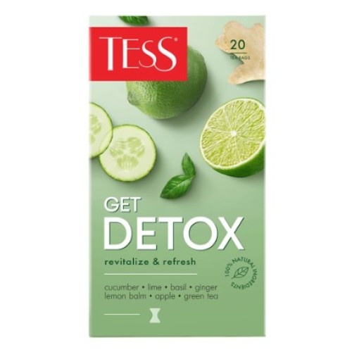 Tess чай зеленый Get Detox, 20 пирамидок