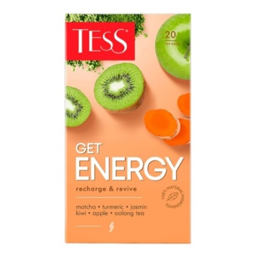 Tess чай зеленый Get Energy, 20 пирамидок
