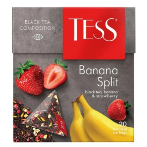 Tess чай черный Banana Split, 20 пирамидок