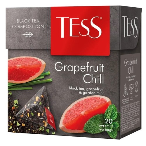 Tess чай черный Grapefruit Chill, 20 пирамидок