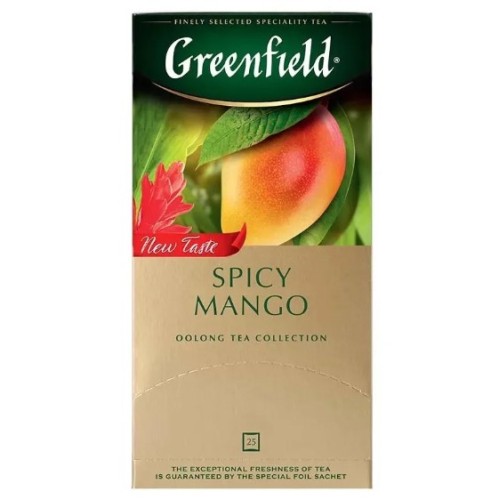 Greenfield чай зеленый Spicy Mango, 25 пакетиков