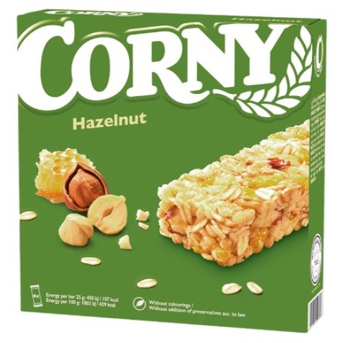 Corny злаковые батончики Орехи, 6х25 гр