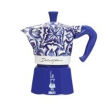 Bialetti Moka Express D&G гейзерная кофеварка на 3 порции, синяя